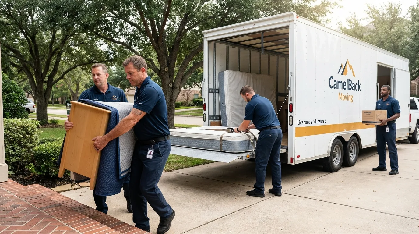 Crew loading residential truck for cross-state move from Shiloh, OH